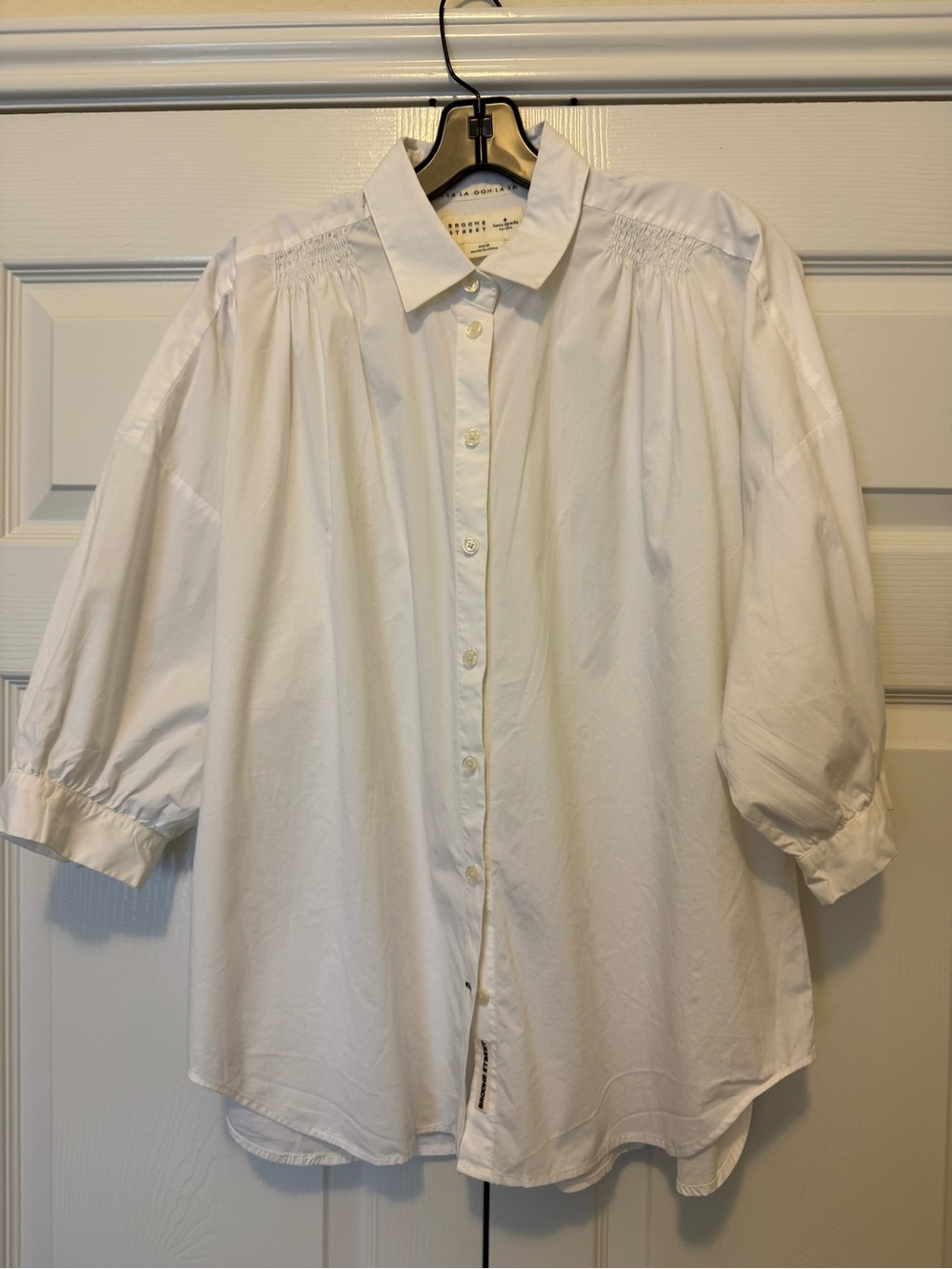 Kate Spade Broome St poplin button doe